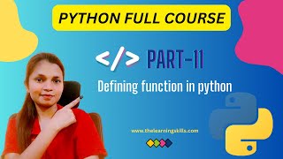 1.11 How to define a func in Python | Python Full course 2024 #learnpythonin2024  #mlwithakansha