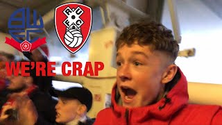 YOUR NOT FIT TO REFEREE *VLOG* Bolton wanderers vs Rotherham