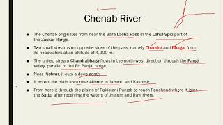 Indus river system  - Geography through maps for UPSC practice set -2 by Priyanshu Sharma