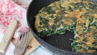 Tortilla de espinacas, atún y queso sin lactosa | súper jugosa