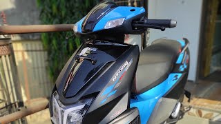 tvs ntroq race edition marine blue colour obd 2 e20 #tvs #tvsntorq #scooter #ev