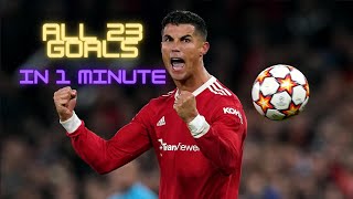 All 23 Goals In One Minute | Cristiano Ronaldo | Manchester United | Good Bye