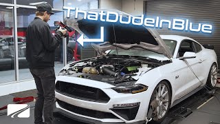 National Speed Installs a VMP Supercharger on ThatDudeInBlue's Mustang GT!