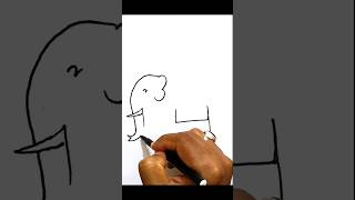 How to draw an Elephant #shortvideo #shortsvideo #shorts #art #drawing #tips #numberart #numberdraw