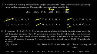 Math 1030, Exam 2 - Question 9 (Decreasing Time)