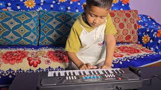 बादल वर्षा बिजुली र haapy birthday song piano playing by 6 years old baby Rohan Magar #piano