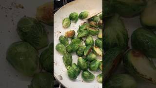 Roasted Brussels in Minutes?!?! With Bacon?!#shorts  #panfried #brussels #bacon #pittsburgh #keto