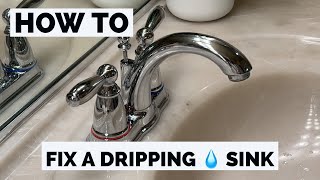 How to fix a Moen bathroom sink leaking or dripping.