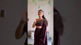 BOSSLADY Rubina Dilaik Hot Dress Video , Rubina Dilaik Hot Boobs Sexy Brown Dress