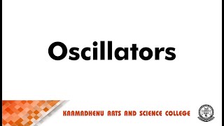 Oscillators | Ms M Jayamani | Assistant Professor | Department of Physics