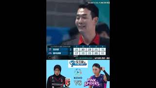 kemenangan dramatis red sparks libas pink spiders 3-2 kovo cup 2024 #kovocup#shorts