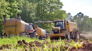 Lohnunternehmen Elwinger mit Challenger Terra Gator beim Gülle fahren 2022