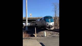 One Amtrak Train in North Haven, CT  #train #railway #hornshow