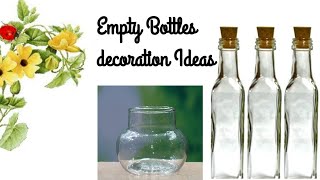 Bottle art/Bottle Crafts/ Bottle Decoration ideas #homemitra #diy #interiordecor