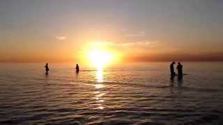 Incredibly Peaceful Beach Scene of Largs Bay in Port Adelaide under Gorgeous Sunset