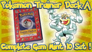 Pokemon 1999 Brock's Trainer Deck A PSA Gem Mint 10 Complete Set Video!