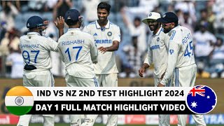 India vs New Zealand Wnd Test Day 1 Full Match Highlight Video 2024 | IND vs NZ Test LiVe Today