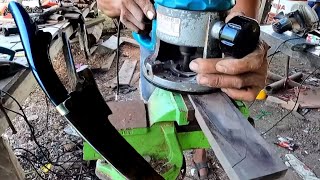 penyepuhan!! dan membuat gagang golok dari tanduk sarung dari kayu