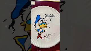 This ARTIST can draw on ANYTHING! #shortsvideo #disney #donaldduck #lakelandantiquemall #artwork