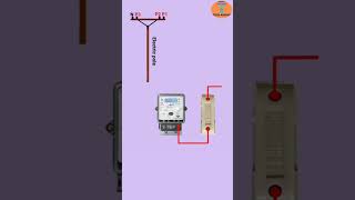 Single phase Energy meter connection kit wiring diagram #shorts #wiring #electricalvideos #tips