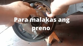 How to fix new brake shoe, proper adjustment