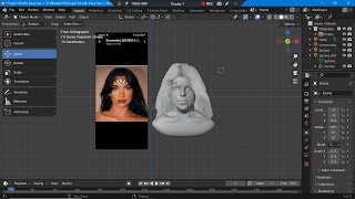 How to make an image to 3d model in a blender |  image to 3d model | cherecter modeling | sclapting