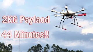 44 minutes flight time with 2KG payload on YD6-1000S drone