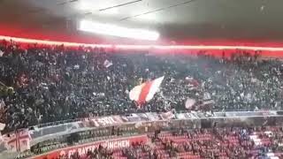 Ajax fans at Bayern amazing scenes.