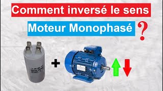 inverser le sens de rotation moteur monophasé - 220V شرح تغيير اتجاه دوران محرك