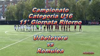 2024-04-06 U16 Campionato 11 ritorno Urbetevere vs Romulea Highlights