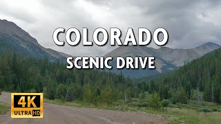 Scenic Drive on Dirty Road in Colorado Mountains, USA - Driving Video With Live Sound || 4k