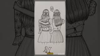 ||farjana drawing V/S my drawing✨|| BFF👩‍❤️‍👩#shorts#youtubeshort #art