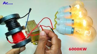 Free Energy Electricity 6000KW Parmanent Magnet Generator With Transformer & Pvc wire I Maker10m