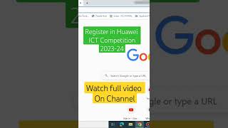 How to Register in huawei ICT competition 2023-24