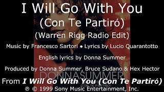 Donna Summer - I Will Go with You (Warren Rigg Radio Edit) LYRICS - SHM "I Will Go with You"