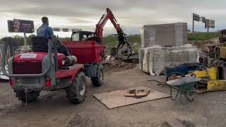 Practical waste managent with a small excavator and an MB-G450 sorting grapple