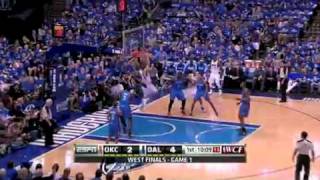 Dunk of the Night: Dirk Nowitzki Goes Baseline for the Two-Handed Dunk (Game 1; May 17, 2011)