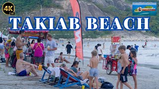 [4K 60fps] WALKING AT KHAO TAKIAB BEACH HUAHIN DURING LOW SEASON #walkingtour #huahin #thailand