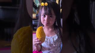 Cute baby 😍 mukbang mango #shortvideo #food #video #eating #cute #cutebaby #food #mukbang #yummy