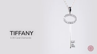 Diamond Key Necklace in White Gold | Diamondère - Tiffany