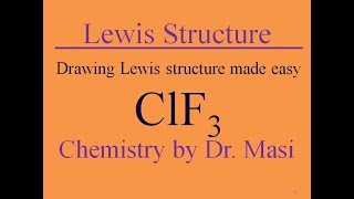 How to Draw Lewis structure for ClF3 Chlorine trifluoride