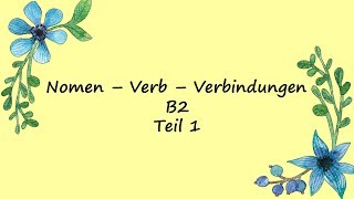 Nomen -Verb -Verbindungen Teil 1