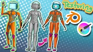 Texturing a Vtuber model with Blender! [Part 4] 🤖 🤖 🤖