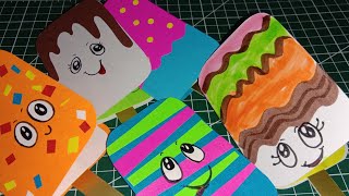 Ice cream paper craft makiing for return gift / Return gift psper ice cream making idea