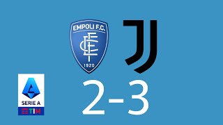 Empoli Juventus 2-3. Vinciamo soffrendo