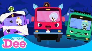 The Wheels On The Halloween Bus 🚌 | Halloween 2021 with Dragon Dee 👻｜Nursery Rhymes Mothergoose Song