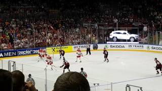 Ice Hockey World Cup 2017 Köln - Latvia - Denmark 3-0 - Live Goal (06.05.2017)