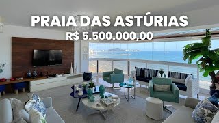 LUXUOSA COBERTURA DUPLEX DE FRENTE PARA O MAR À VENDA NA PRAIA DAS ASTÚRIAS NO GUARUJÁ/SP