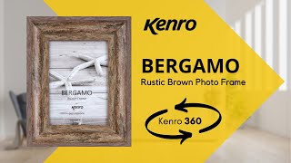 Kenro Bergamo Rustic Brown Photo Frame - 360 degree video