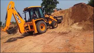 JCB 3DX PLUS 4X4 Backhow loader machine Working video Heaping at Ent Bhatta